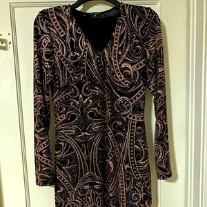 Black dress with gold glitter